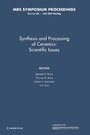 Cover: Synthesis and Processing of Ceramics:: Volume 249 - Cambridge University Press