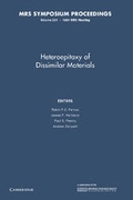 Cover: Heteroepitaxy of Dissimilar Materials: Volume 221 - Cambridge University Press