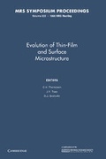 Cover: Evolution of Thin Film and Surface Microstructure: Volume 202 - Cambridge University Press