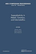 Cover: Superplasticity in Metals, Ceramics, and Intermetallics: Volume 196 - Cambridge University Press