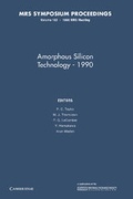 Cover: Amorphous Silicon Technology - 1990: Volume 192 - Cambridge University Press