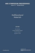 Cover: Multifunctional Materials: Volume 175 - Cambridge University Press