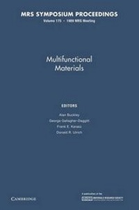 Enlarge image Cover: Multifunctional Materials: Volume 175 - Cambridge University Press