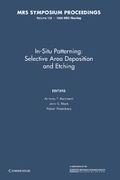 Cover: In-Situ Patterning:: Volume 158 - Cambridge University Press