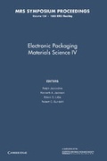 Cover: Electronic Packaging Materials Science IV: Volume 154 - Cambridge University Press