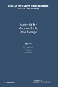Enlarge image Cover: Materials for Magneto-Optic Data Storage: Volume 150 - Cambridge University Press