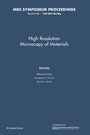 Cover: High Resolution Microscopy of Materials: Volume 139 - Cambridge University Press