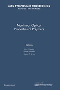 Cover: Nonlinear Optical Properties of Polymers: Volume 109 - Cambridge University Press