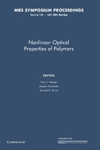 Enlarge image Cover: Nonlinear Optical Properties of Polymers: Volume 109 - Cambridge University Press