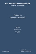Cover: Defects in Electronic Materials: Volume 104 - Cambridge University Press
