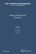 Cover: Advances in Structural Ceramics: Volume 78 - Cambridge University Press