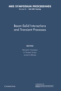 Cover: Beam-Solid Interactions and Transient Processes: Volume 74 - Cambridge University Press