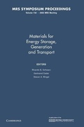 Cover: Materials for Energy Storage, Generation and Transport: Volume 730 - Cambridge University Press