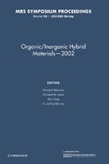 Cover: Organic/Inorganic Hybrid Materials - 2002: Volume 726 - Cambridge University Press