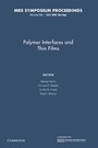 Cover: Polymer Interfaces and Thin Films: Volume 710 - Cambridge University Press
