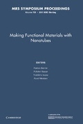 Cover: Making Functional Materials with Nanotubes: Volume 706 - Cambridge University Press