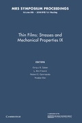 Cover: Thin Films: Stresses and Mechanical Properties IX: Volume 695 - Cambridge University Press