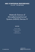 Cover: Materials Science of Microelectromechanical Systems (MEMS) Devices IV: Volume 687 - Cambridge University Press