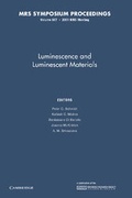 Cover: Luminescence and Luminescent Materials: Volume 667 - Cambridge University Press
