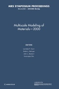 Cover: Multiscale Modeling of Materials - 2000: Volume 653 - Cambridge University Press