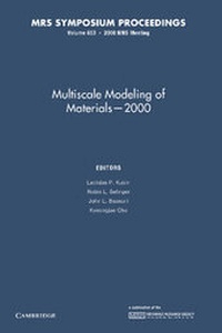 Enlarge image Cover: Multiscale Modeling of Materials - 2000: Volume 653 - Cambridge University Press
