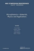 Cover: Microphotonics - Materials, Physics and Applications: Volume 637 - Cambridge University Press