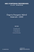 Cover: Organic/Inorganic Hybrid Materials - 2000: Volume 628 - Cambridge University Press