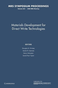 Enlarge image Cover: Materials Development for Direct Write Technologies: Volume 624 - Cambridge University Press