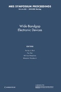 Cover: Wide-Bandgap Electronic Devices: Volume 622 - Cambridge University Press