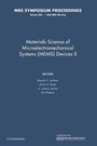 Cover: Materials Science of Microelectromechanical Systems (MEMS) Devices II: Volume 605 - Cambridge University Press