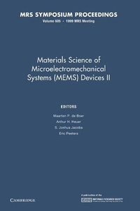 Enlarge image Cover: Materials Science of Microelectromechanical Systems (MEMS) Devices II: Volume 605 - Cambridge University Press