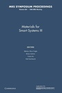 Cover: Materials for Smart Systems III: Volume 604 - Cambridge University Press