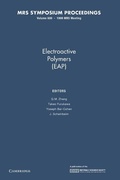 Cover: Electroactive Polymers (EAP): Volume 600 - Cambridge University Press