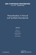 Cover: Mineralization in Natural and Synthetic Biomaterials: Volume 599 - Cambridge University Press
