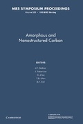 Cover: Amorphous and Nanostructured Carbon: Volume 593 - Cambridge University Press