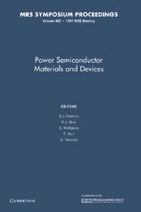 Enlarge image Cover: Power Semiconductor Materials and Devices: Volume 483 - Cambridge University Press