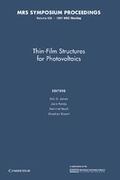 Cover: Thin-Film Structures for Photovoltaics: Volume 485 - Cambridge University Press