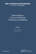 Cover: Semiconductor Process and Device Performance Modelling: Volume 490 - Cambridge University Press