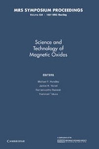 Enlarge image Cover: Science and Technology of Magnetic Oxides: Volume 494 - Cambridge University Press