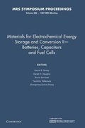 Cover: Materials for Electrochemical Energy Storage and Conversion II-Batteries, Capacitors and Fuel Cells: Volume 496 - Cambridge University Press