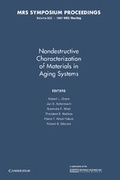 Cover: Nondestructive Characterization of Materials in Aging Systems: Volume 503 - Cambridge University Press