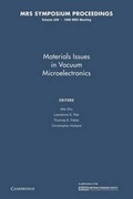 Cover: Materials Issues in Vacuum Microelectronics: Volume 509 - Cambridge University Press