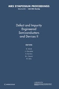 Cover: Defect and Impurity Engineered Semiconductors II: Volume 510 - Cambridge University Press