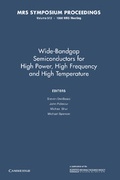 Cover: Wide-Bandgap Semiconductors for High Power, High Frequency and High Temperature: Volume 512 - Cambridge University Press