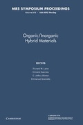 Cover: Organic/Inorganic Hybrid Materials: Volume 519 - Cambridge University Press