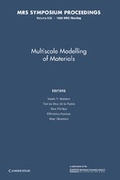 Cover: Multiscale Modelling of Materials: Volume 538 - Cambridge University Press