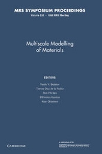 Enlarge image Cover: Multiscale Modelling of Materials: Volume 538 - Cambridge University Press
