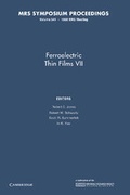 Cover: Ferroelectric Thin Films VII: Volume 541 - Cambridge University Press