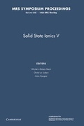 Cover: Solid State Ionics V: Volume 548 - Cambridge University Press