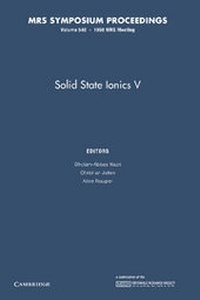 Enlarge image Cover: Solid State Ionics V: Volume 548 - Cambridge University Press